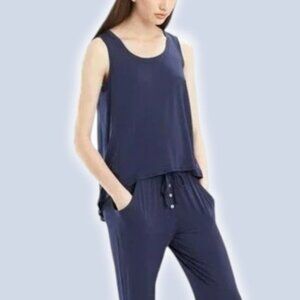NATORI Josie Natori Swing Tank Top Sz Medium Blue